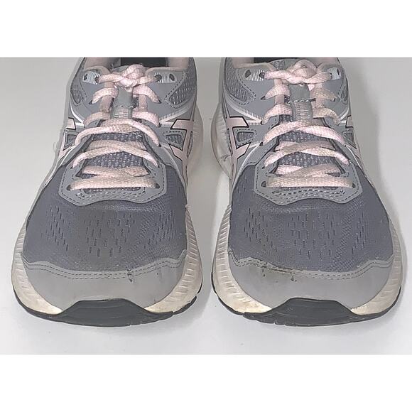 ASICS Gel Contend 7 Womens Size 8 Gray Pink Running Shoes 1012A911 - Picture 3 of 6
